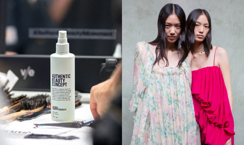 Images of two models for Chloe whose hair was styled by Authentic Beauty Concept