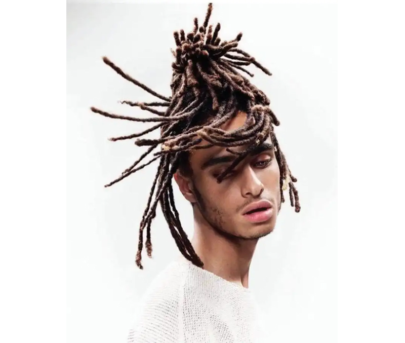 Man with chocolate brunette coloured hair