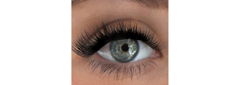 Close up of an eye wearing Full Volume Bonded lashes