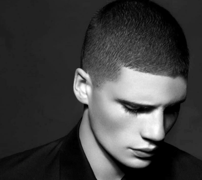 Man with buzz cut