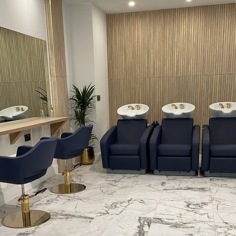 Sarah Mason Professional salon station chairs and basins