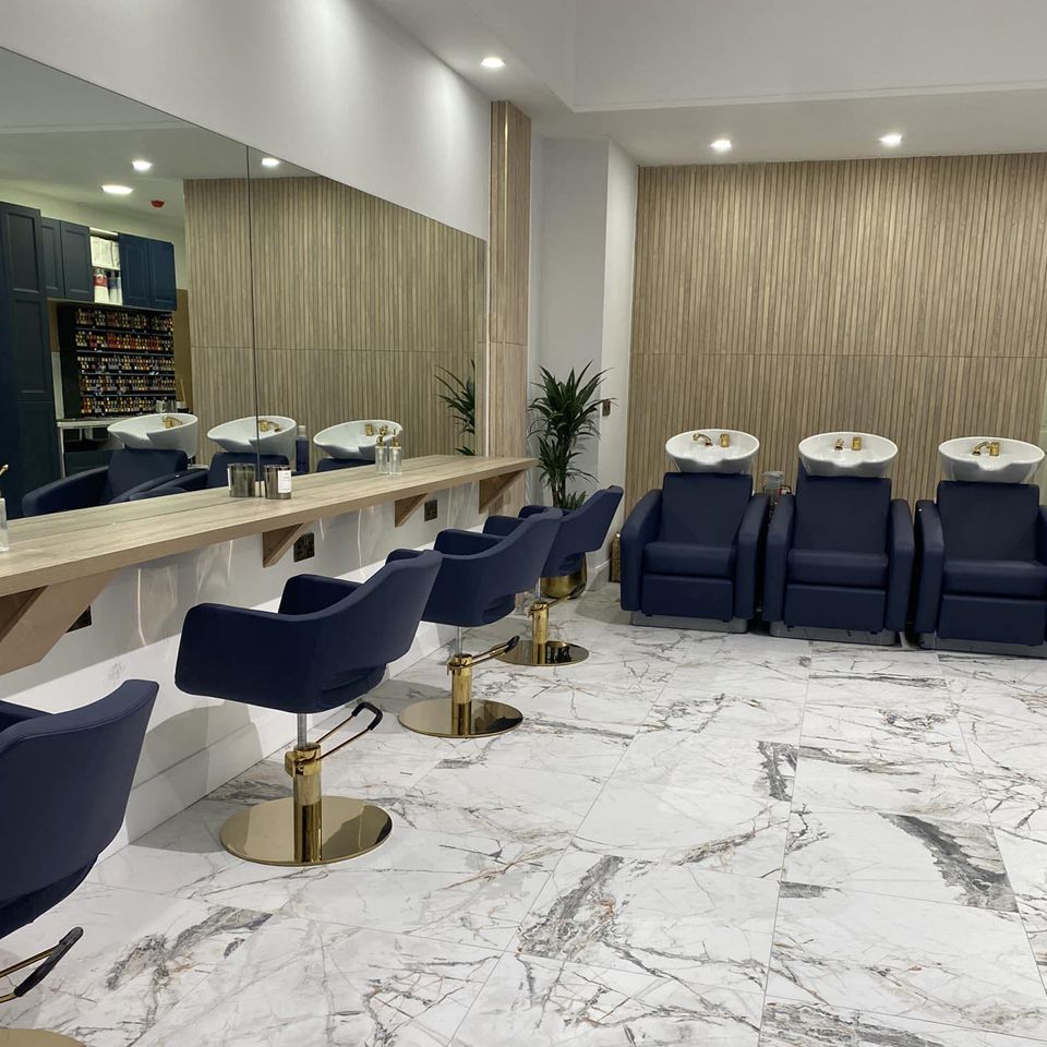 Sarah Mason Professional salon station chairs, mirrors and basins